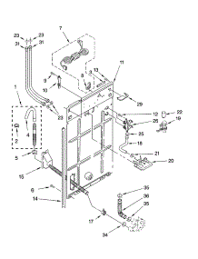 Rear Panel Parts parts for Kenmore Washer 110.16812500 (11016812500, 110 16812500) from AppliancePartsPros.com