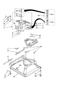 Machine Base Parts parts for Kenmore Washer 110.16812501 (11016812501, 110 16812501) from AppliancePartsPros.com
