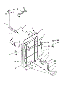 Rear Panel Parts parts for Kenmore Washer 110.16812501 (11016812501, 110 16812501) from AppliancePartsPros.com