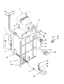 Rear Panel Parts parts for Kenmore Washer 110.16812502 (11016812502, 110 16812502) from AppliancePartsPros.com