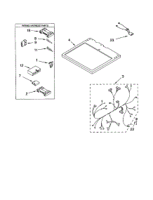 Dryer Top parts for Kenmore Dryer 110.63062100 (11063062100, 110 63062100) from AppliancePartsPros.com