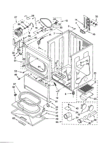 Cabinet parts for Kenmore Dryer 110.63064101 (11063064101, 110 63064101) from AppliancePartsPros.com