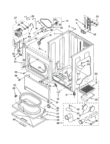 Cabinet parts for Kenmore Dryer 110.63064102 (11063064102, 110 63064102) from AppliancePartsPros.com