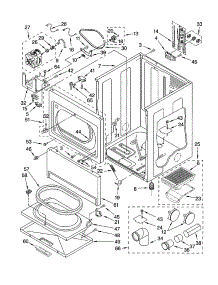 Cabinet parts for Kenmore Dryer 110.63066100 (11063066100, 110 63066100) from AppliancePartsPros.com