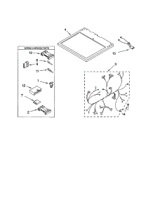 Dryer Top parts for Kenmore Dryer 110.63066102 (11063066102, 110 63066102) from AppliancePartsPros.com