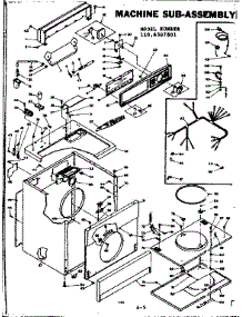 Machine Sub-Assembly parts for Kenmore Dryer 110.6307801 (1106307801, 110 6307801) from AppliancePartsPros.com