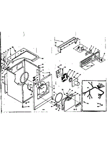 Machine Sub-Assembly parts for Kenmore Dryer 110.6308501 (1106308501, 110 6308501) from AppliancePartsPros.com