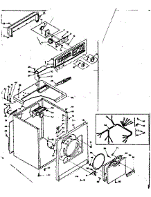 Machine Sub-Assembly parts for Kenmore Dryer 110.6308642 (1106308642, 110 6308642) from AppliancePartsPros.com