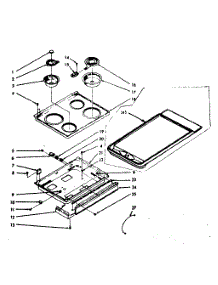 Main Top Section parts for Kenmore Range 103.9846801 (1039846801, 103 9846801) from AppliancePartsPros.com