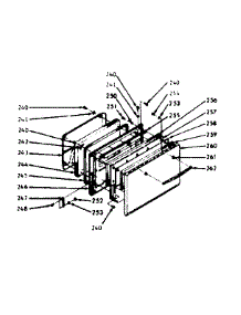 Oven Door Section parts for Kenmore Range 103.9856900 (1039856900, 103 9856900) from AppliancePartsPros.com