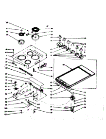 Main Top Section parts for Kenmore Range 103.9856960 (1039856960, 103 9856960) from AppliancePartsPros.com