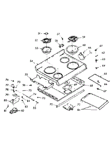 Main Top Section parts for Kenmore Range 103.9857100 (1039857100, 103 9857100) from AppliancePartsPros.com