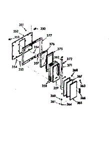 Upper Oven Door Section parts for Kenmore Range 103.9877223 (1039877223, 103 9877223) from AppliancePartsPros.com