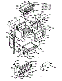 Upper Body Section parts for Kenmore Range 103.9877260 (1039877260, 103 9877260) from AppliancePartsPros.com