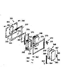 Upper Oven Door Section parts for Kenmore Range 103.9877261 (1039877261, 103 9877261) from AppliancePartsPros.com