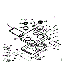 Main Top Section parts for Kenmore Range 103.9877261 (1039877261, 103 9877261) from AppliancePartsPros.com