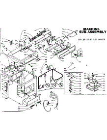 Machine Sub-Assembly parts for Kenmore Dryer 110.5817830 (1105817830, 110 5817830) from AppliancePartsPros.com