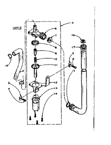 Dole Water Inlet Valve Assembly parts for Kenmore Washer 110.5904100 (1105904100, 110 5904100) from AppliancePartsPros.com