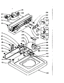 Top And Console Assembly parts for Kenmore Washer 110.5904552 (1105904552, 110 5904552) from AppliancePartsPros.com