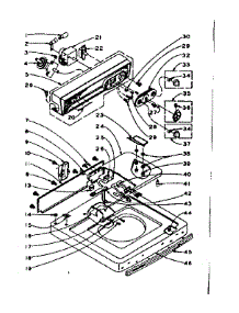 Top And Console Assembly parts for Kenmore Washer 110.5904712 (1105904712, 110 5904712) from AppliancePartsPros.com