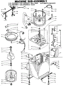 Machine Sub-Assembly parts for Kenmore Washer 110.5904801 (1105904801, 110 5904801) from AppliancePartsPros.com