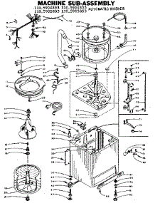 Machine Sub-Assembly parts for Kenmore Washer 110.5904803 (1105904803, 110 5904803) from AppliancePartsPros.com