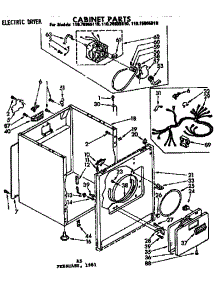 Cabinet Parts parts for Kenmore Dryer 110.76965110 (11076965110, 110 76965110) from AppliancePartsPros.com