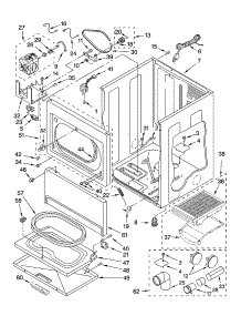 Cabinet Parts parts for Kenmore Dryer 110.76972500 (11076972500, 110 76972500) from AppliancePartsPros.com