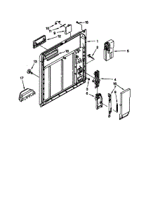 Inner Door parts for Kenmore Dishwasher 665.15592790 (66515592790, 665 15592790) from AppliancePartsPros.com