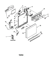 Frame And Console parts for Kenmore Dishwasher 665.15595790 (66515595790, 665 15595790) from AppliancePartsPros.com
