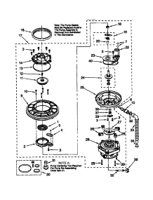 Pump And Motor parts for Kenmore Dishwasher 665.15595792 (66515595792, 665 15595792) from AppliancePartsPros.com