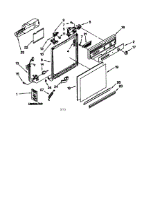 Frame And Console parts for Kenmore Dishwasher 665.15595792 (66515595792, 665 15595792) from AppliancePartsPros.com