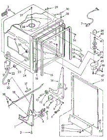 Tub parts for Kenmore Dishwasher 665.1560590 (6651560590, 665 1560590) from AppliancePartsPros.com