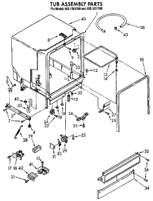 Tub Assembly parts for Kenmore Dishwasher 665.1561590 (6651561590, 665 1561590) from AppliancePartsPros.com