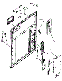 Inner Door parts for Kenmore Dishwasher 665.1561591 (6651561591, 665 1561591) from AppliancePartsPros.com