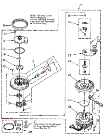 Pump And Motor parts for Kenmore Dishwasher 665.1561591 (6651561591, 665 1561591) from AppliancePartsPros.com