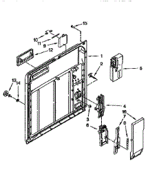 Inner Door parts for Kenmore Dishwasher 665.15625690 (66515625690, 665 15625690) from AppliancePartsPros.com