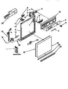 Fame And Console parts for Kenmore Dishwasher 665.15625690 (66515625690, 665 15625690) from AppliancePartsPros.com