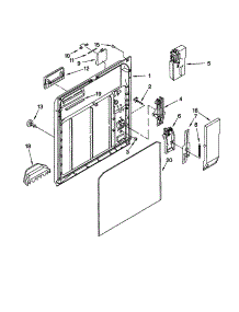 Inner Door parts for Kenmore Dishwasher 665.15629000 (66515629000, 665 15629000) from AppliancePartsPros.com