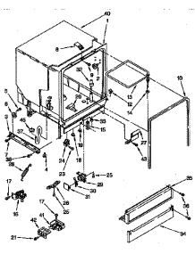 Frame parts for Kenmore Dishwasher 665.1563591 (6651563591, 665 1563591) from AppliancePartsPros.com