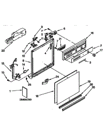 Frame And Console Parts parts for Kenmore Dishwasher 665.1563591 (6651563591, 665 1563591) from AppliancePartsPros.com