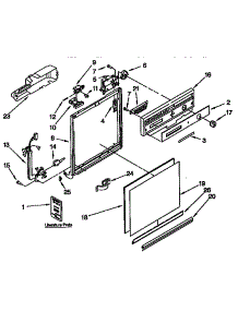 Frame And Console parts for Kenmore Dishwasher 665.1564991 (6651564991, 665 1564991) from AppliancePartsPros.com