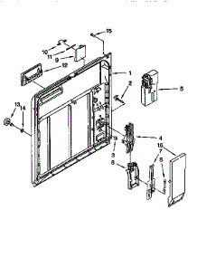 Inner Door parts for Kenmore Dishwasher 665.1564992 (6651564992, 665 1564992) from AppliancePartsPros.com