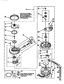 Pump And Motor parts for Kenmore Dishwasher 665.1564993 (6651564993, 665 1564993) from AppliancePartsPros.com