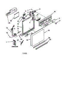 Frame And Console parts for Kenmore Dishwasher 665.15681792 (66515681792, 665 15681792) from AppliancePartsPros.com
