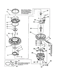 Pump And Motor parts for Kenmore Dishwasher 665.15684000 (66515684000, 665 15684000) from AppliancePartsPros.com
