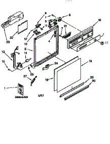 Frame And Console parts for Kenmore Dishwasher 665.15685790 (66515685790, 665 15685790) from AppliancePartsPros.com