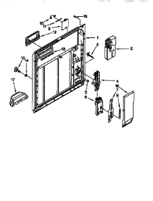 Inner Door parts for Kenmore Dishwasher 665.15685791 (66515685791, 665 15685791) from AppliancePartsPros.com