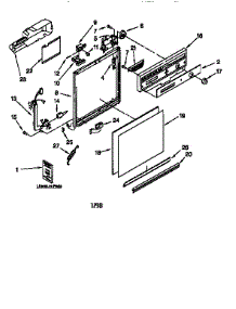 Frame And Console parts for Kenmore Dishwasher 665.15685791 (66515685791, 665 15685791) from AppliancePartsPros.com
