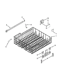 Upper Rack And Track Parts parts for Kenmore Dishwasher 665.15693K211 (66515693K211, 665 15693K211) from AppliancePartsPros.com